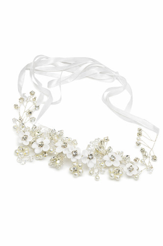 Lace favour bridal hair vine - &,
