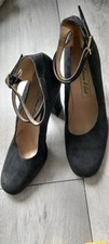 COMME IL FAUT brand Women shoe size 6/39  Heel  10cm/4" black double ankle strap