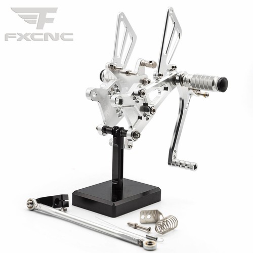 Cnc silver rearsets foot - cnc,