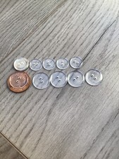 15mm & 20mm Buttons Clear Transparent Duvet Cover Buttons in Packs of 10 or 20
