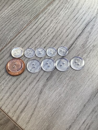 15mm 20mm buttons clear - 15mm,