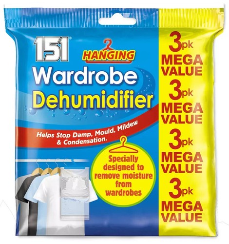 Hanging wardrobe dehumidifier - hanging,