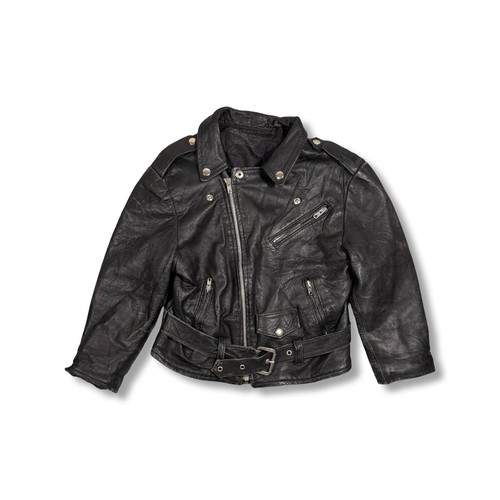 Vintage leather jacket kids - jacket,