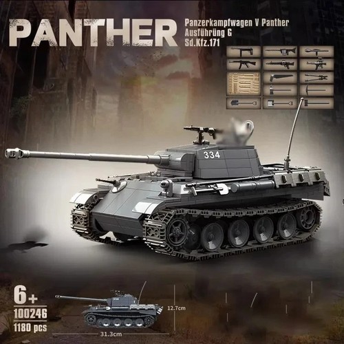 1180pcs panther tank - tank, brick