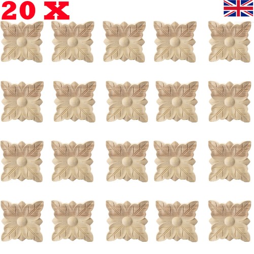 20pcs unpainted wooden carved - 20pcs,