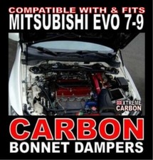 Carbon Bonnet Dampers Lifters kit FOR Mitsubishi Evo EVOLUTION 7 8 9
