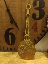 Antique Brass Chestnut Roaster Warmer with Long Handle and Embossed Design