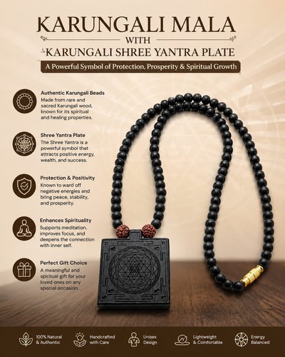 Karungali mala black ebony - karungali,