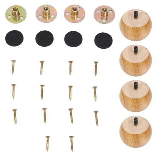 4pcs round natural solid - 4pcs,