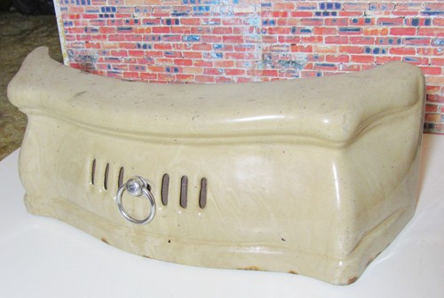 Vintage cast iron fire grate - cast,
