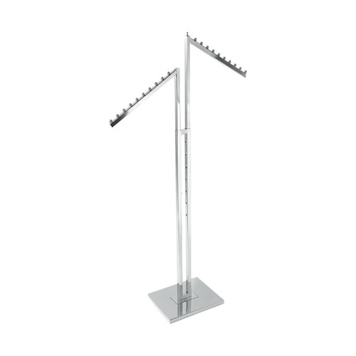 Chrome clothes rail stand - chrome,