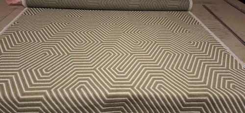 Geometric olive green - olive, white