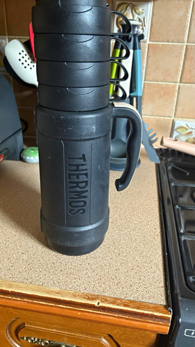 Thermos black vacuum - vacuum, flask