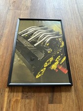 Framed Original Lotus Twin Cam Engine Magazine Picture Poster Man Cave Wall Art