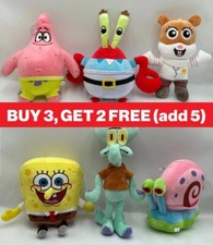 Spongebob Plush Toy Teddy Cartoon Gift Soft Stuffed Doll Patrick Star Kids Toys