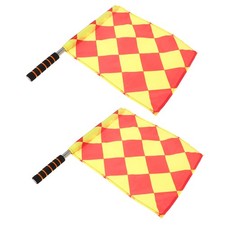  2 Pcs Football Referee Kit Flags for Soccer Referees Hand Signal