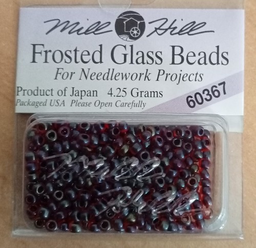Mill hill frosted glass beads - frosted,
