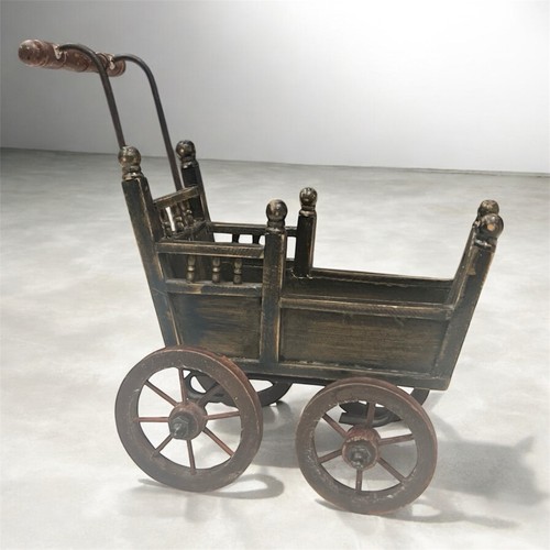Vintage wooden wagon planter - wooden,