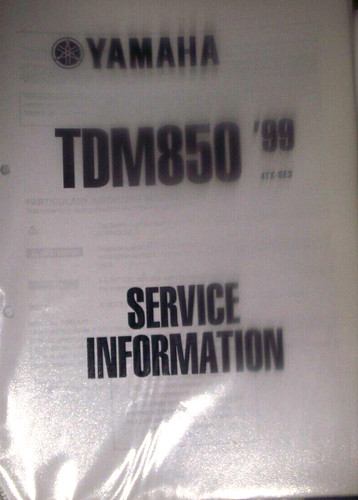 Yamaha tdm850service - yamaha,