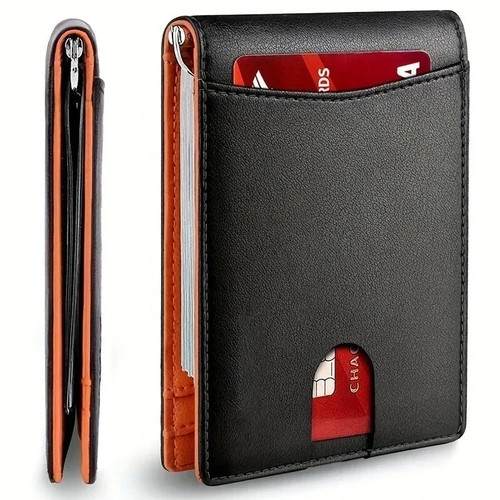Genuine leather slim wallet - genuine,