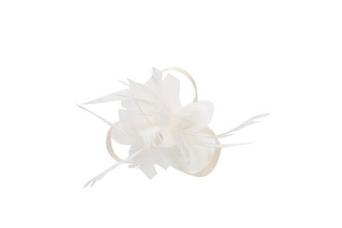 Flower hair clip - clip, feathers