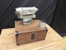 Carl Zeiss Jena Ni 030 Surveyors Level in Wooden Transit case. German GDR Zeiss