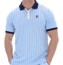 Man City Colours - Fila Bjorn Borg BB1 Polo - Iconic Tennis Shirt - Sky Blue