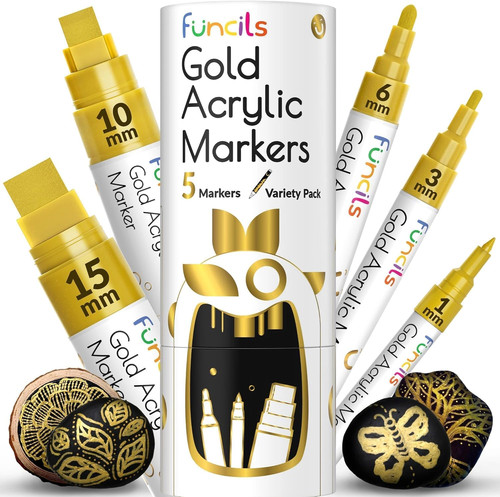 Acrylic gold paint pen - acrylic,