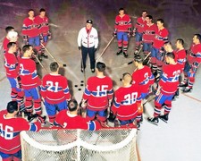 Toe Blake - Coaching Canadiens Practice, 8x10 photo