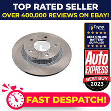 2x Brake Discs Pair Solid Rear