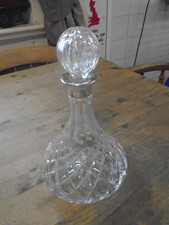 MAPPIN & WEBB STERLING SILVER & CUT CRYSTAL  SHIPS DECANTER