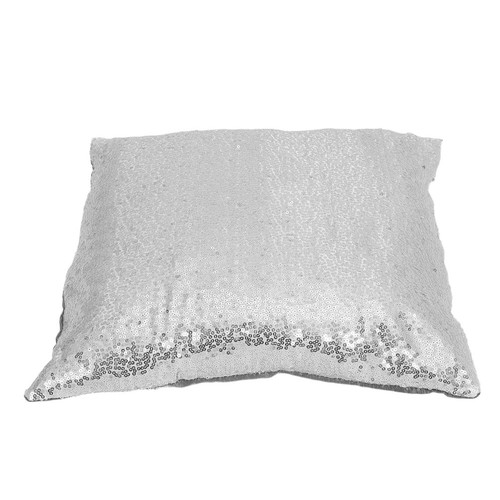 Silver sequin cushion throw - cushion,