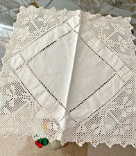 VICTORIAN WHITE COTTON  TABLE