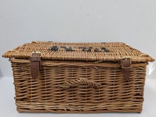 Fortnum and Mason F&M Genuine Wicker Hamper / Picnic /Storage Basket VGC # 