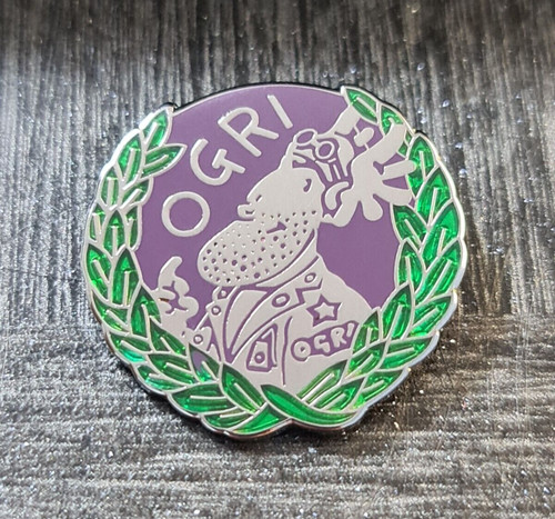 Vintage ogri enamel pin badge - vintage,