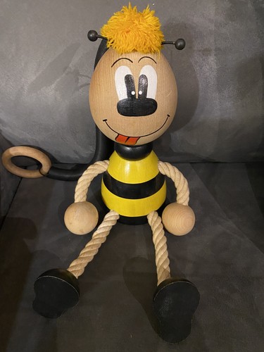 Large wooden bee character - large,