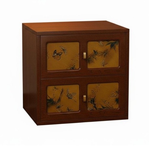 Printed drawer nightstand - 2-drawer,