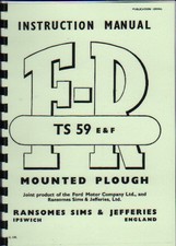 Ransomes F-R "TS 59 E&F Mounted Plough Instruction Manual