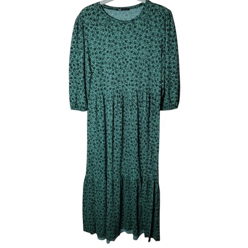 Zara dress size green ditsy - zara,