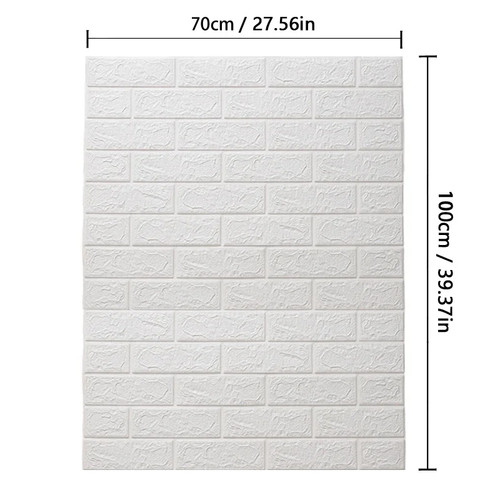 Brick wallpaper panels self - 3d,