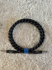 ♚RARE♚ Fender Custom Shop Guitar Instrument Cable BLACK Tweed 3x 3m FG10BS♚NICE!