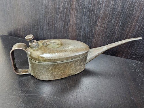 Vintage oil can pump half - vintage,