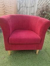 Burgundy Tub Chair