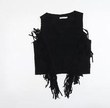 Vera&Lucy Womens Black Polyester Blend Tank Size M