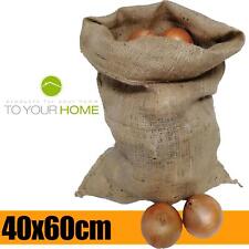 Jute Hessian Sacks Bags 40x60cm Natural Potato Vegetable Storage Sand Sack Race