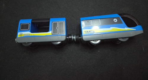 Wooden train track blue - track,