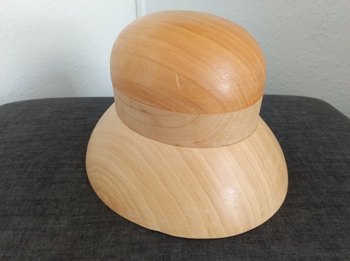 Wooden hat block cloche - hat,