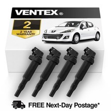 VENTEX® Ignition Coil Pack x4 for Peugeot 207 208 308 508 1.4 16V 1.6 16V VTi