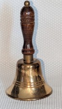 Vintage Brass Hand Bell Old