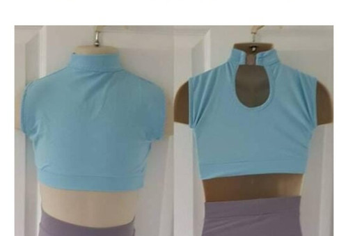 8yrs pale blue dance crop - pale,